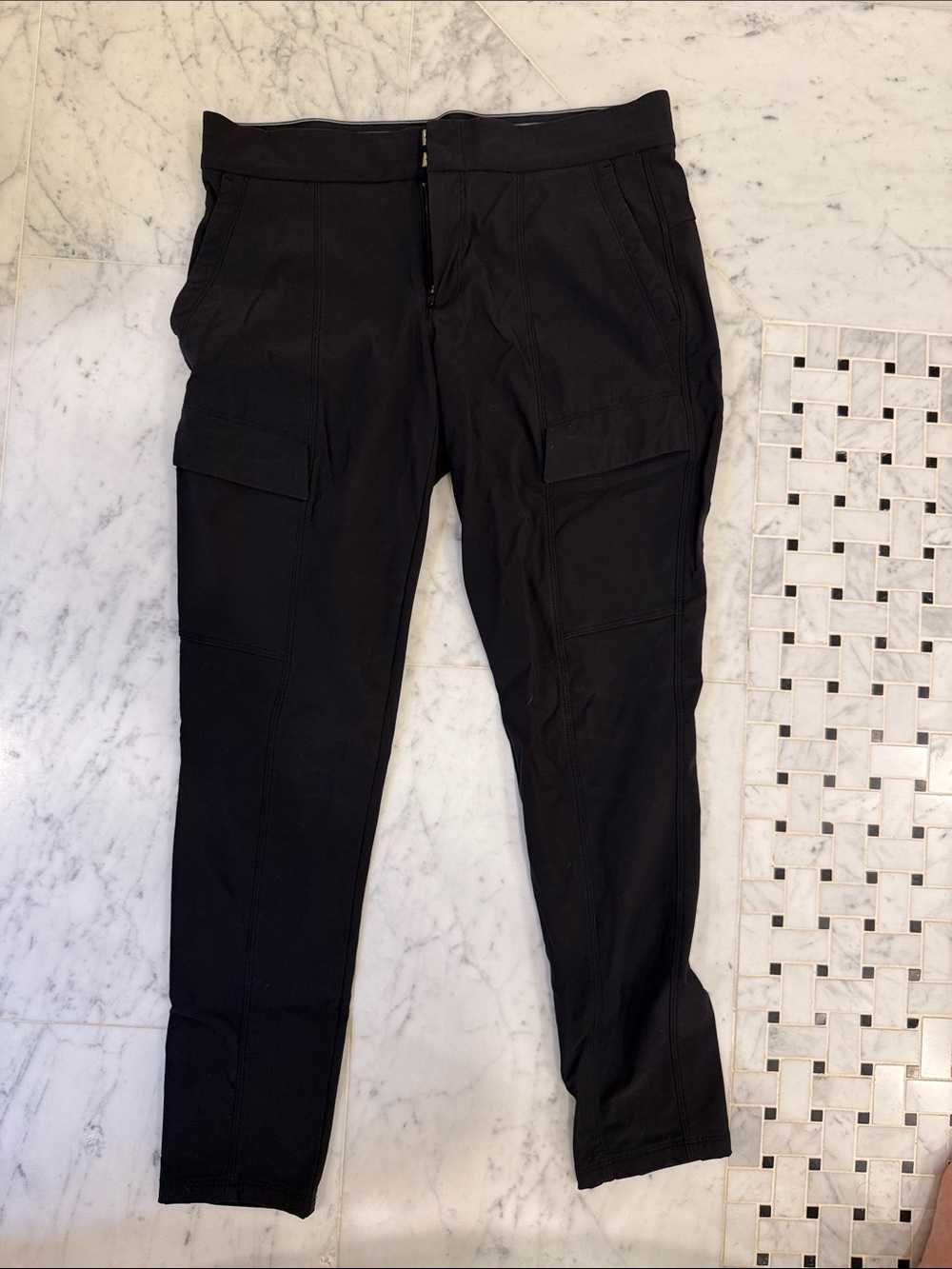 Athleta Black Slim Cargo Ankle Pants